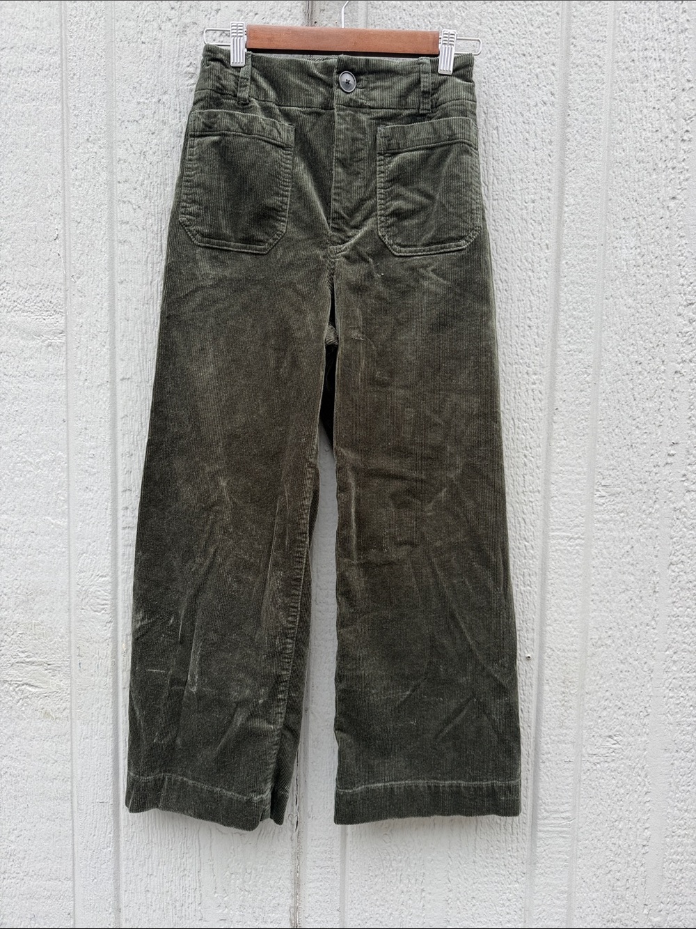 Anthropologie Maeve The Colette Olive Corduroy Pants Size: 28 - Picture 2 of 8